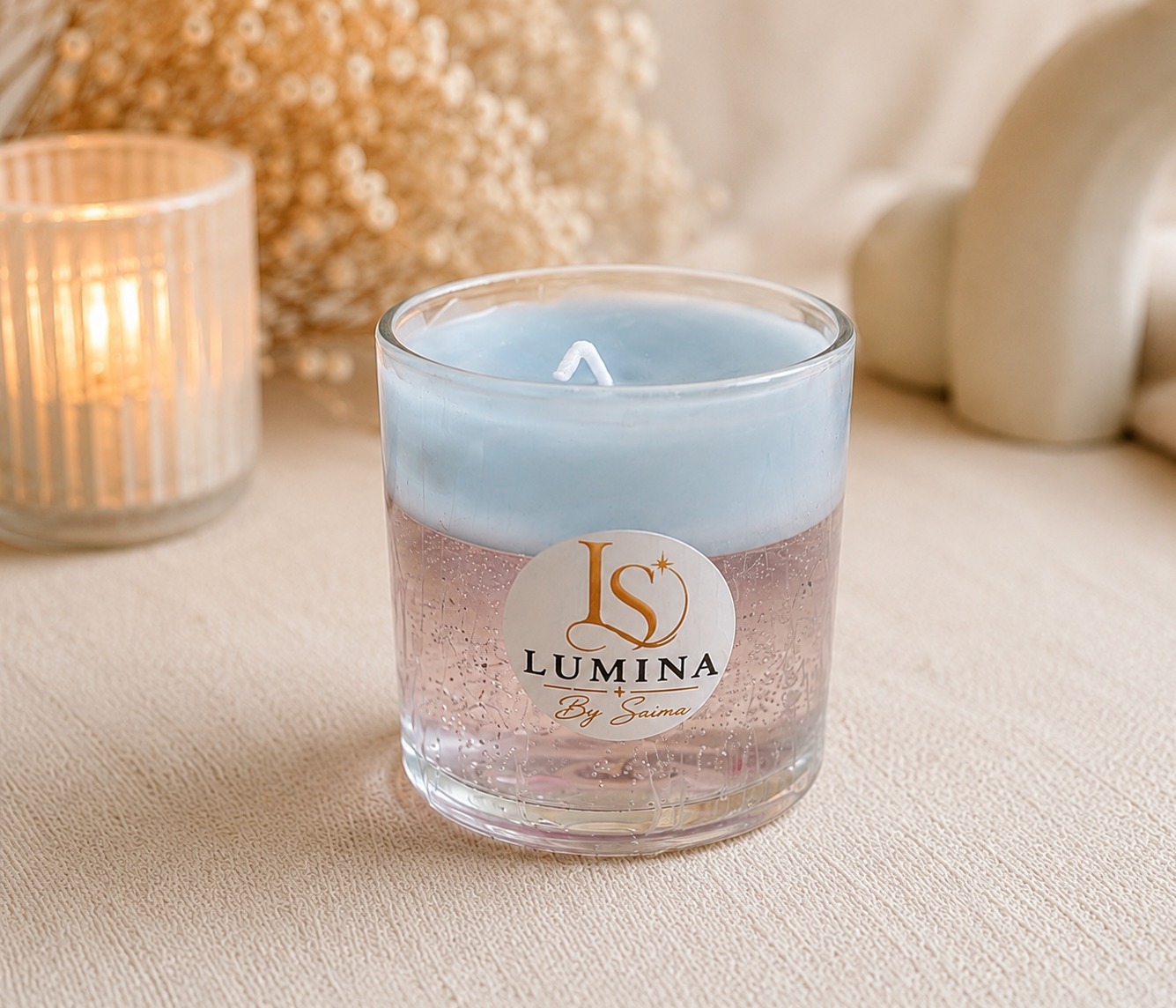 Ocean Mist Candle – sea salt fresh scent soy wax candle, Lumina By Saima