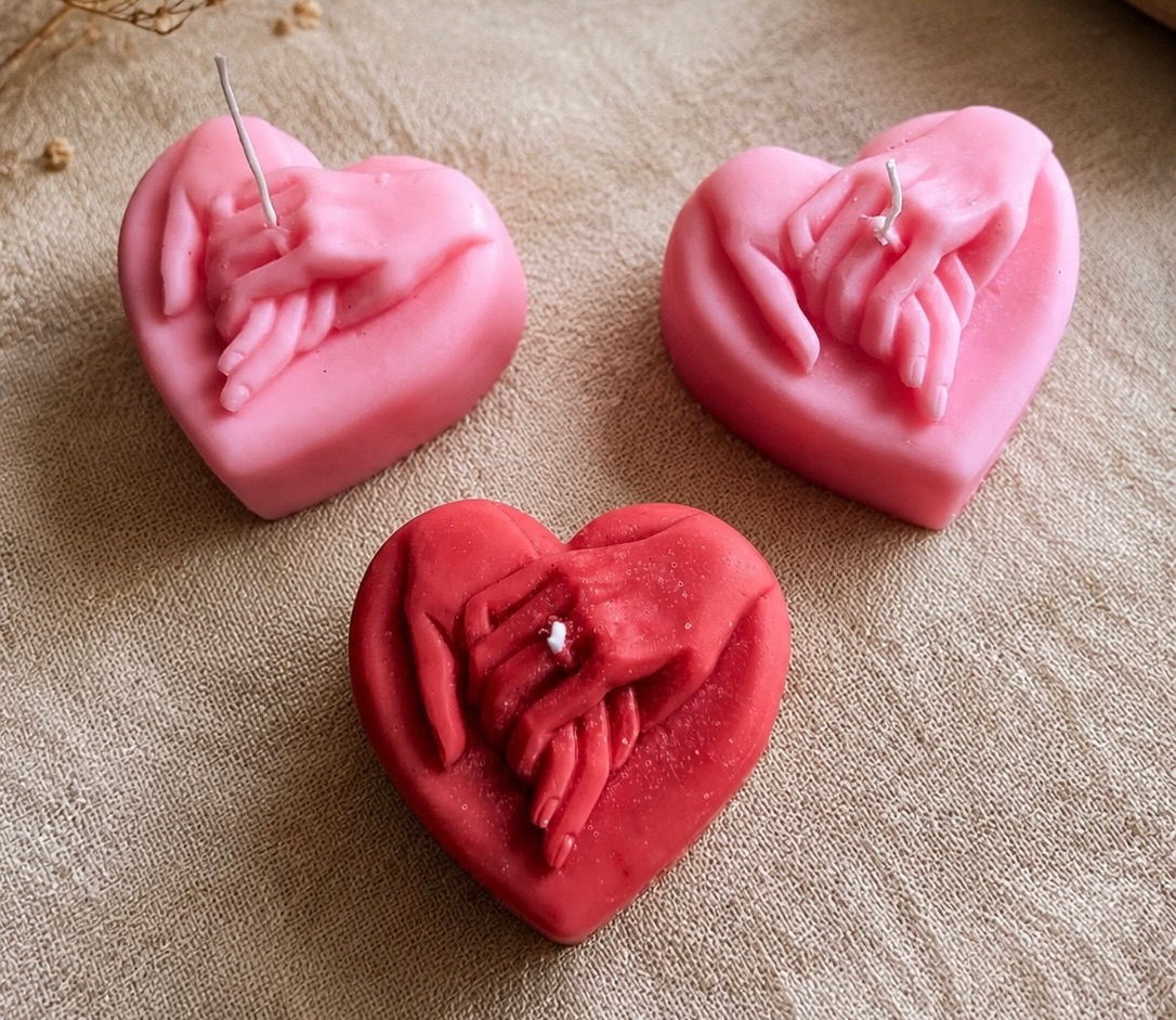 Soulmates Heart Candle – romantic red currant scented candle, Lumina By Saima