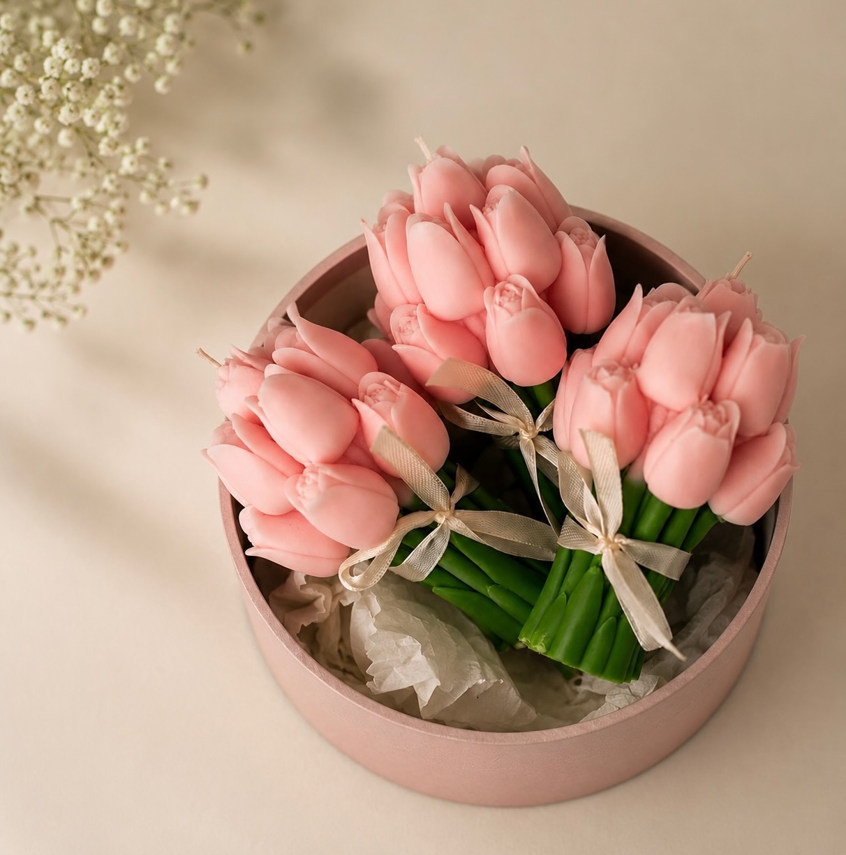 Tulip Bouquet Wax Melts – spring floral bouquet in glass, Lumina By Saima