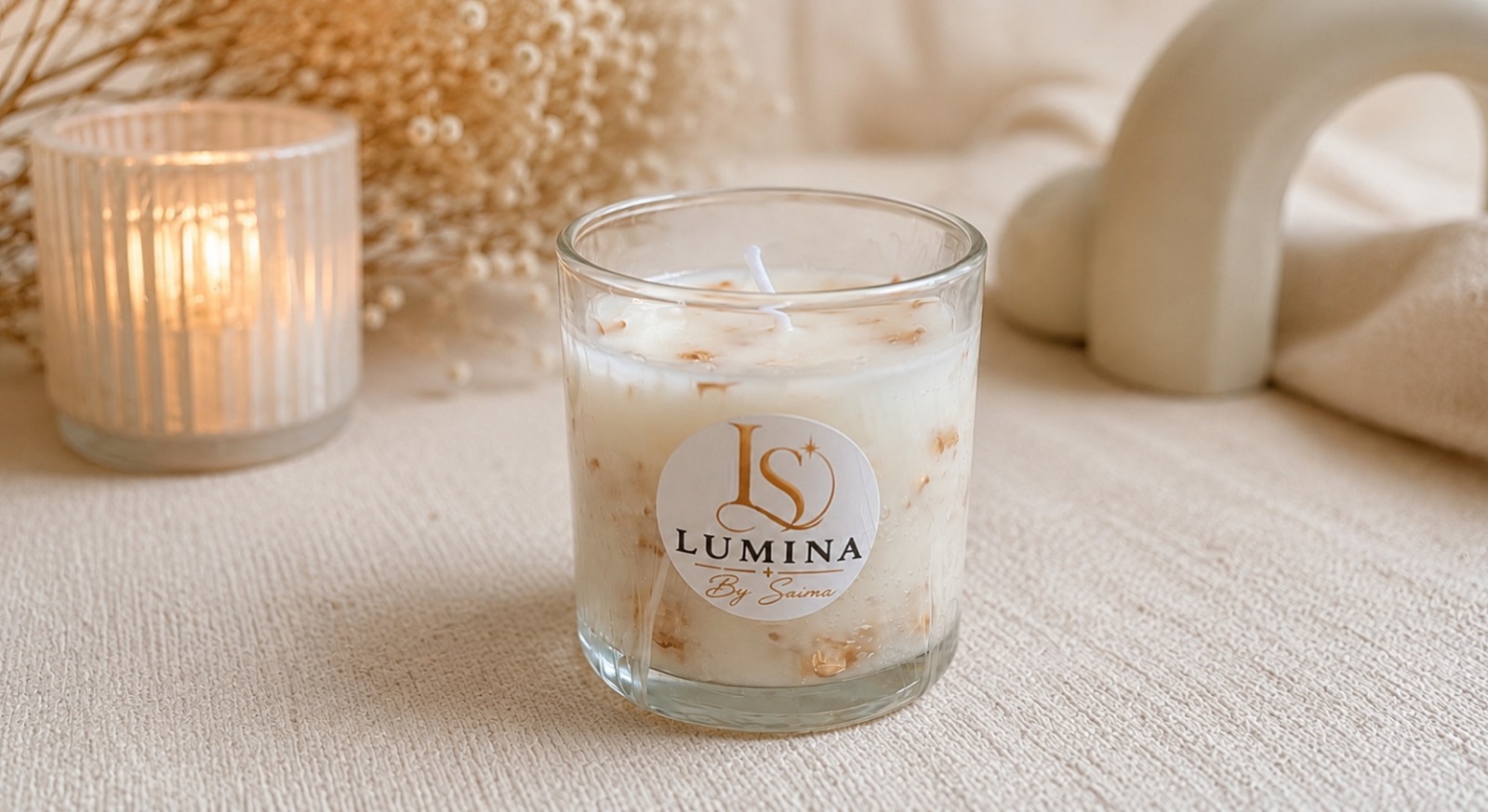 Vanilla Cloud Candle – fluffy French vanilla scented soy wax candle, Lumina By Saima